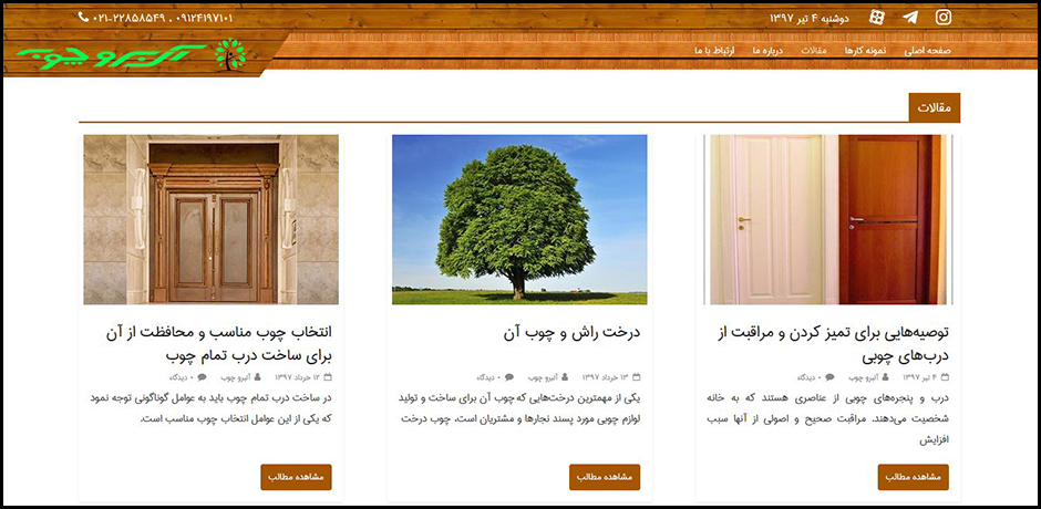 طراحی سایت آلبرو چوب